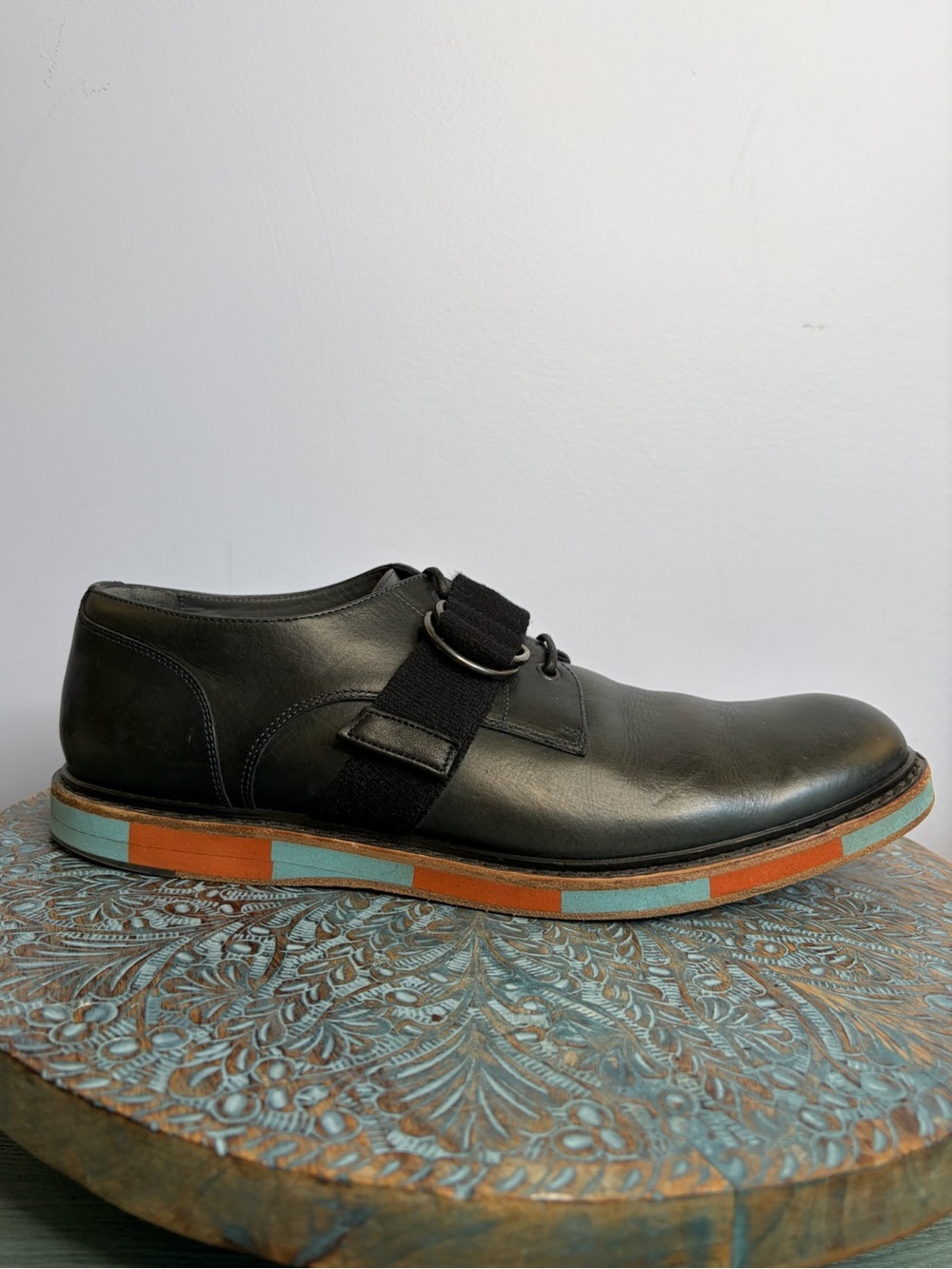 Italian Viktor & Rolf Men’s Black Leather Lace Up Oxford Shoes Size 45